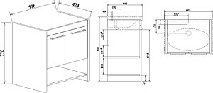 Мебель для ванной Sanflor Мехико 60