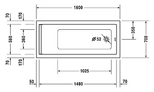 Акриловая ванна Duravit Starck 160x70