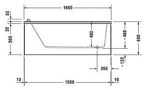 Акриловая ванна Duravit Starck 160x70