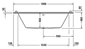 Акриловая ванна Duravit Starck 180x80