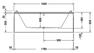 Акриловая ванна Duravit Starck 180x80