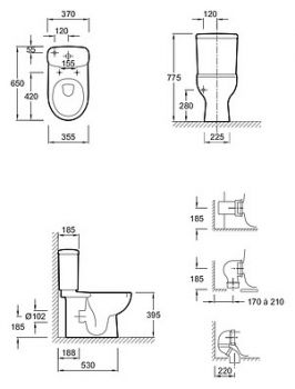 Унитаз-компакт Jacob Delafon Panache E1370