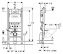 Комплект  Унитаз Gustavsberg Hygienic Flush WWC 5G84HR01 безободковый + Инсталляция Geberit Duofix Delta 458.124.21.1 3 с кнопкой смыва + Шумоизоляция