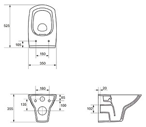 Комплект  Унитаз подвесной Cersanit Carina new clean on + Система инсталляции для унитазов Grohe Rapid SL 38775001 4 в 1 с кнопкой смыва