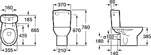 Унитаз-компакт Roca Victoria 342399000