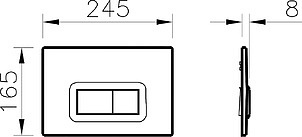 Комплект VitrA S50 9003B003-7201 кнопка хром