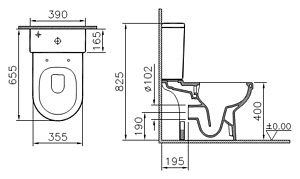 Унитаз-компакт VitrA S50 9797B003-7204 с микролифтом