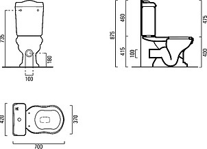 Унитаз-компакт GSI Old Antea 561611