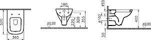 Унитаз подвесной VitrA S20 5507B003-0101