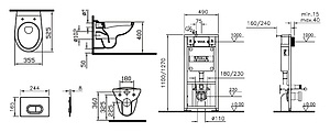 Комплект VitrA Normus 9773B003-7201 кнопка белая