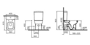 Унитаз-компакт VitrA S20 9800B003-7203