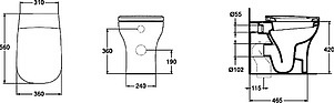 Унитаз приставной Ideal Standard Active T316701