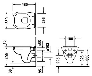 Унитаз подвесной Duravit D-Code 22110900002