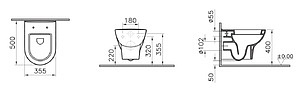 Комплект VitrA Zentrum 9012B003-7206 4 в 1 с микролифтом