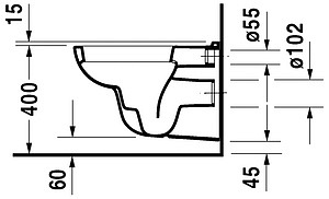 Унитаз подвесной Duravit D-Code 25350900002