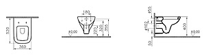 Комплект VitrA Form 300 9812B003-7203 кнопка хром