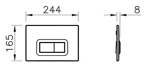 Комплект VitrA Form 300 9812B003-7203 кнопка хром