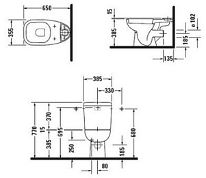 Унитаз-компакт Duravit D-Code 21110900002