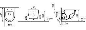 Унитаз подвесной VitrA Sento 7747B003-0075