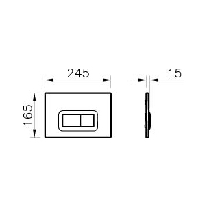 Комплект VitrA Normus 9773B003-7203 кнопка матовый хром