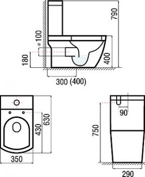 Унитаз-моноблок Arcus 050 white SY