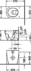 Унитаз приставной Duravit Starck 2 2128090000