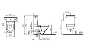 Унитаз-компакт VitrA S50 9736B003-7201