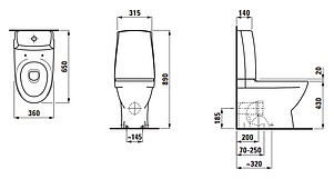 Унитаз-компакт Laufen Pro 8.2795.2.000.780.1