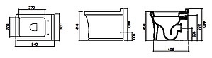 Унитаз приставной Disegno Ceramica Neo NE00200001