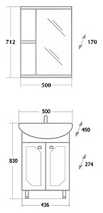 Мебель для ванной Onika Канны 50