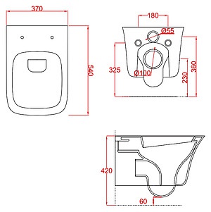 Унитаз подвесной ArtCeram Cow CWV001 белый