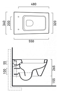 Унитаз подвесной Catalano Star 55