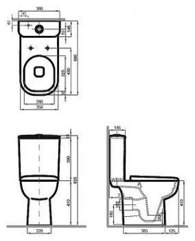 Унитаз-компакт IFO Grandy Rimfree RP213090110