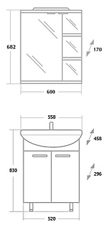 Мебель для ванной Onika Классик 55
