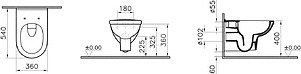 Унитаз подвесной VitrA Form 300 7755B003-0075