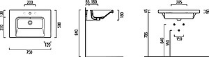 Раковина GSI Norm 75