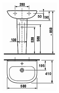 Раковина Roca Ria ZRU9302811 50 см