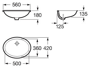 Раковина Roca Berna 327871001 56 см