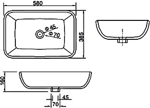 Раковина SSWW CL3155 58 см