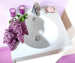 Мебель для ванной Бриклаер Аргентина 50 светлая лиственница, белый глянец
