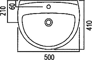 Раковина IFO Arret RS031050000 50 см