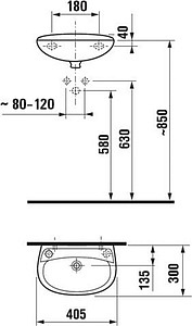 Рукомойник Jika Lyra 40 1527.1 L