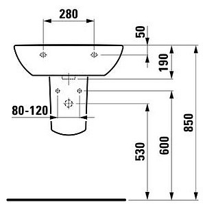 Раковина Laufen Pro 8.1095.2.000.104.1