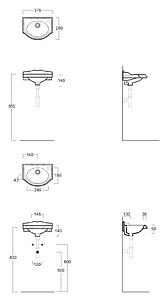 Рукомойник Simas Arcade AR035 DX