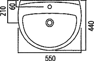 Раковина IFO Arret RS031055000 55 см