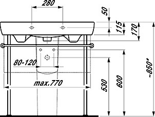 Раковина Laufen Pro 8.1395.6.000.104.1 накладная