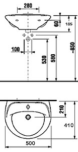 Раковина Jika Lyra 50 1427.0