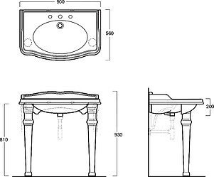 Раковина Simas Arcade AR 864 90 см