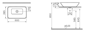 Раковина VitrA Geo 4425B003 накладная