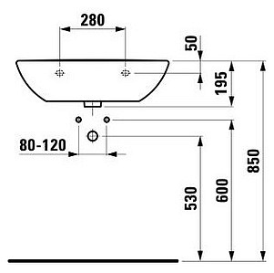 Раковина Laufen Pro 8.1095.3.000.104.1